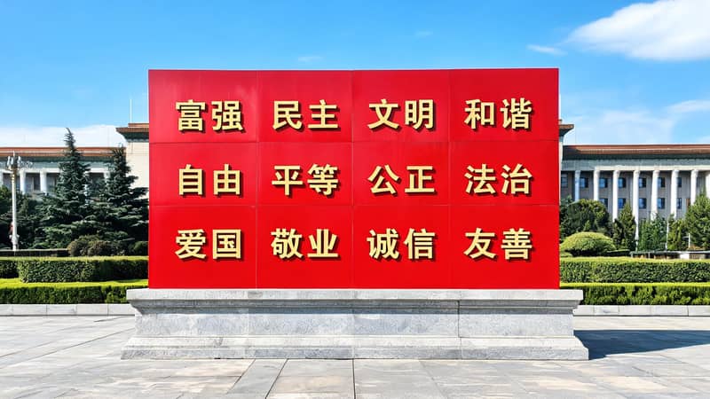政府广场核心价值观标牌项目