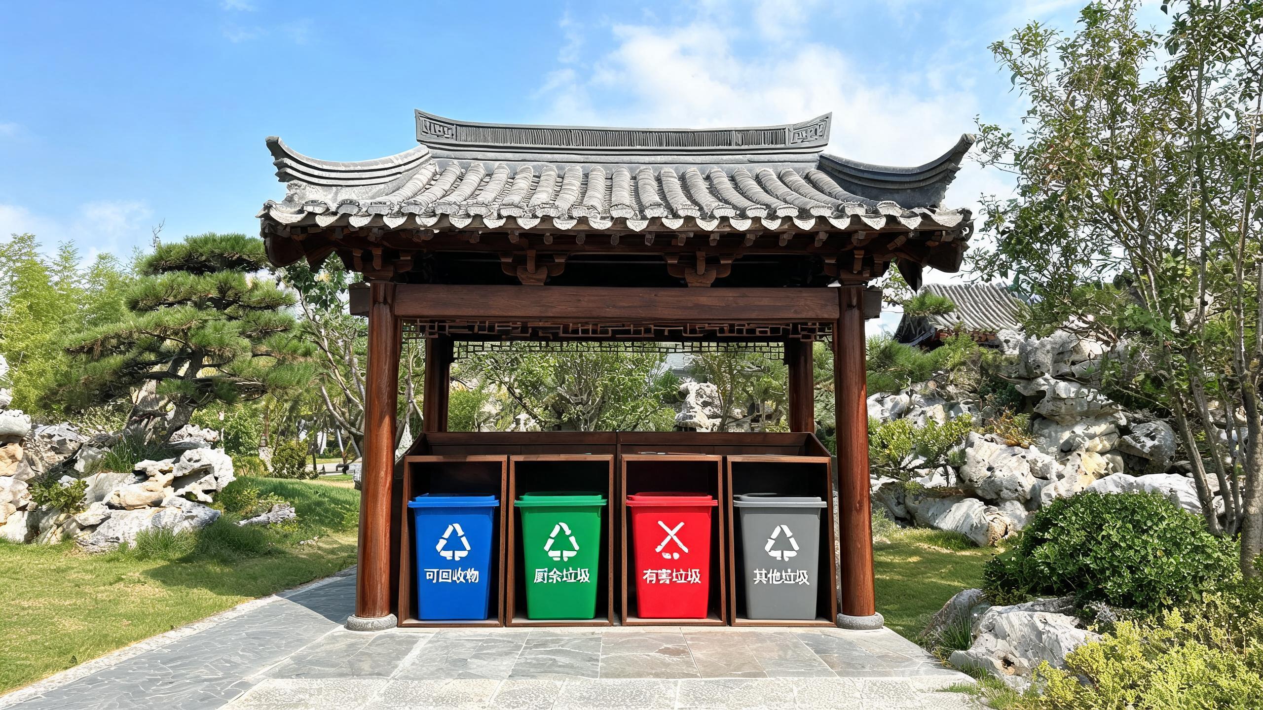 垃圾分类亭子实拍图